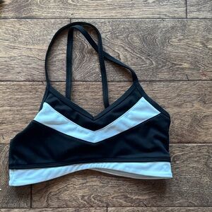 Chic Black and White Women's Sports Bra